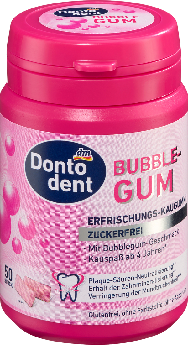 Dontodent Bubble Gum Refreshing Chewing Gum (50 Pieces)