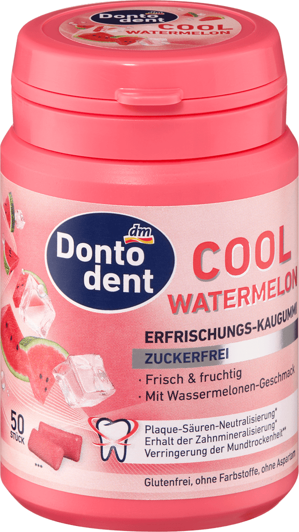 Dontodent Cool Watermelon Refreshing Chewing Gum (50 Pieces)