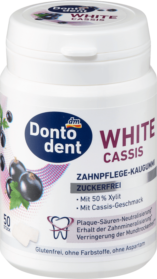 Dontodent White Cassis Dental Care Chewing Gum (50 Pieces)