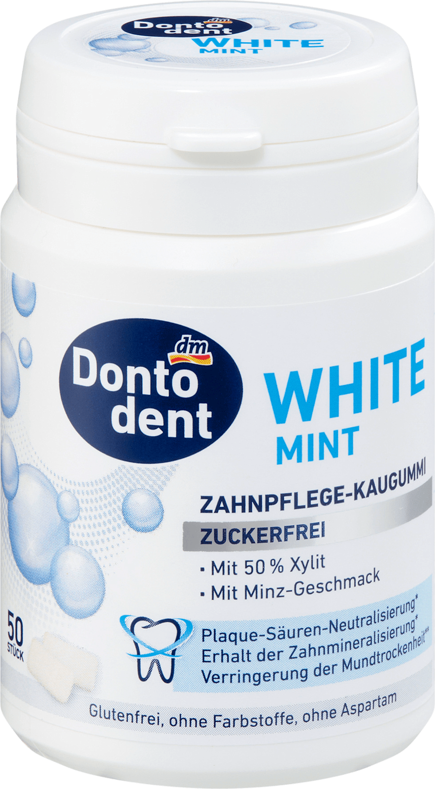 Dontodent White Mint Dental Care Chewing Gum (50 Pieces)