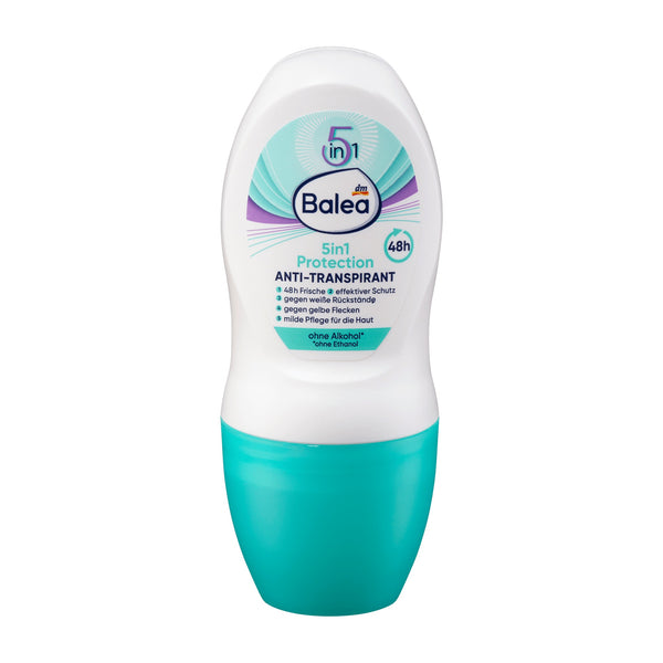 Balea 5in1 Protection Anti-Transpirant Roll-On Deodorant - 50ml