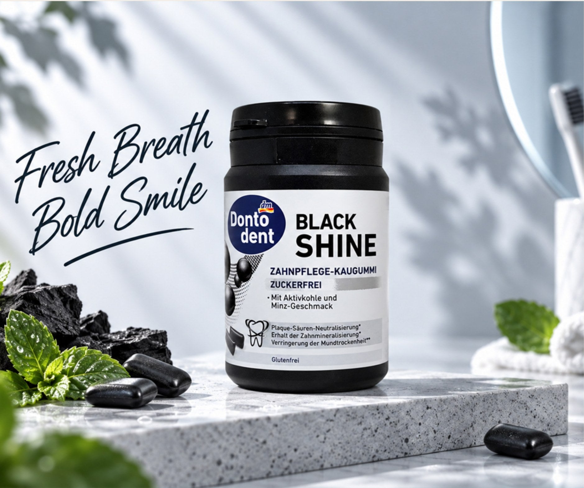 Fresh breath.|Bold smile.